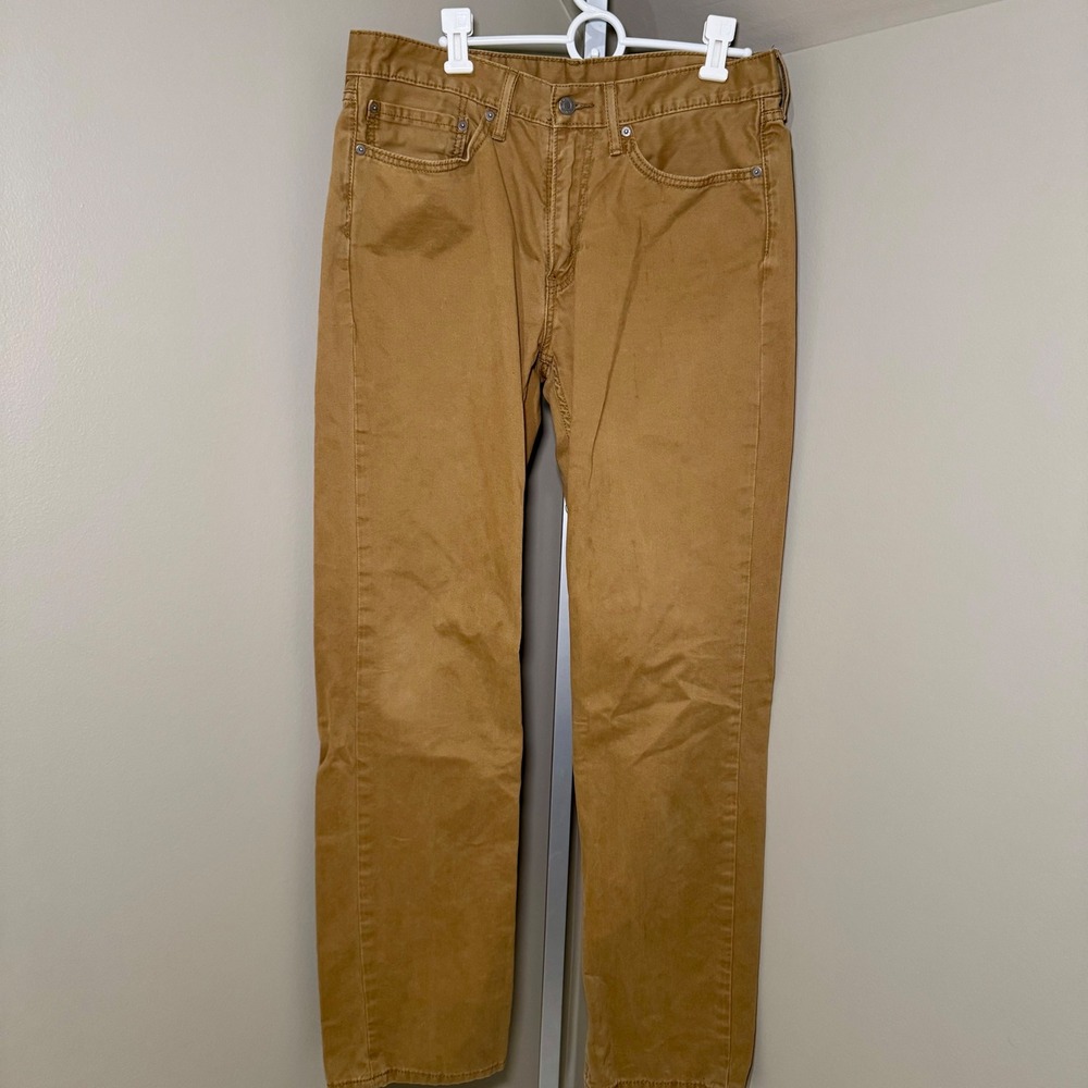 Levi Strauss 514 Mens Tan Straight Fit Jeans Size 34x34